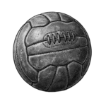 Ilustración de balón de cuero vintage con cordones, símbolo del fútbol clásico y la cultura Against Modern Football.